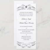 Invitations de mariage en étoile noire et champagn (Devant / Derrière)