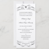 Invitations de mariage en étoile noire et champagn (Devant)