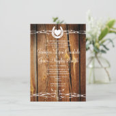 Invitations de mariage en fer à cheval à barbe rus (Debout devant)