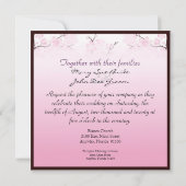 Invitations de mariage en fleurs de cerisiers rose (Dos)