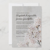 Invitations de mariage en fleurs de cerisiers Vint (Devant)