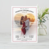 Invitations de mariage en forme de coeur blanc (Debout devant)