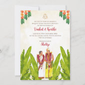 Invitations de mariage en Inde du Sud Digital (Devant)