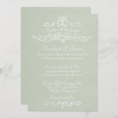 Invitations de mariage en ivoire de luxe (Devant / Derrière)