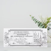 Invitations de mariage en ivoire et en chapelle no (Debout devant)
