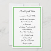Invitations de mariage en mode vert (Devant)