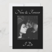 Invitations de mariage en noir et blanc simple (Devant)