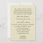 Invitations de mariage en or de dentelle catholiqu (Dos)
