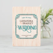 Invitations de mariage en or noir violet (Debout devant)