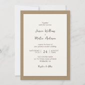 Invitations de mariage en papier Kraft rustique (Devant)