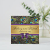 Invitations de mariage en plumes de paquebot viole (Debout devant)