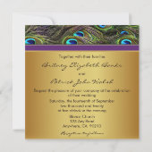Invitations de mariage en plumes de paquebot viole (Dos)