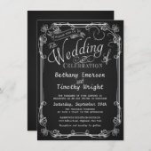 Invitations de mariage en tableau de bord (Devant / Derrière)