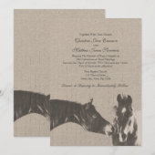Invitations de mariage équestre Vintages romantiqu (Devant / Derrière)