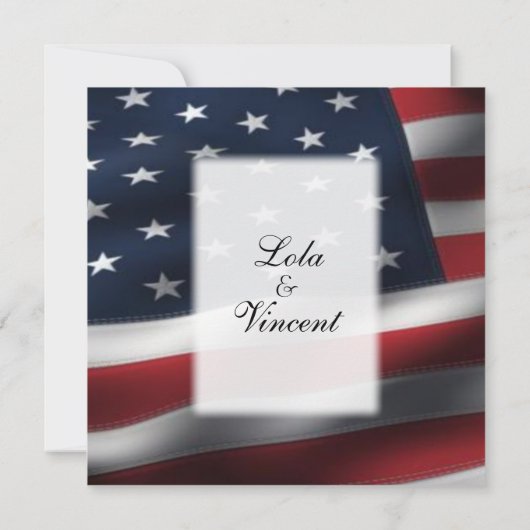 Invitations de Mariage et de réception du drapeau  (Dos)