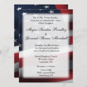 Invitations de Mariage et de réception du drapeau  (Devant / Derrière)