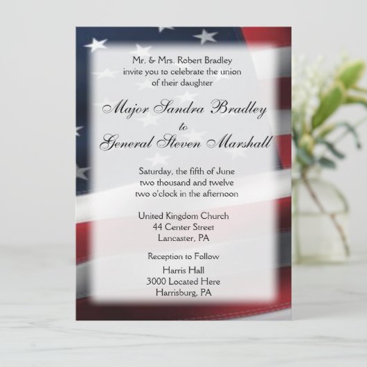 Invitations de Mariage et de réception du drapeau  (Debout devant)