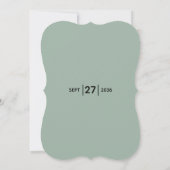 Invitations de mariage Eucalyptus Dollar Argent (Dos)