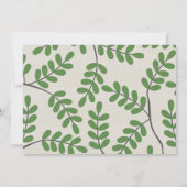 Invitations de mariage Feuilles vertes (Dos)