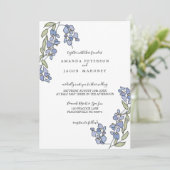 Invitations de mariage floral à la Wisteria dessin (Debout devant)