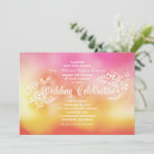 Invitations de mariage floral aux couleurs vives (Debout devant)