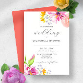 Invitations de mariage floral brillant floral