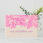 Invitations de mariage floral Fuchsia (Debout devant)