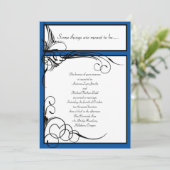 Invitations de mariage Floral Horizon (Debout devant)