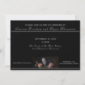 Invitations de mariage floral multicolore foncé (Dos)