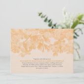 Invitations De Mariage Floral Peach (Debout devant)