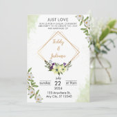 Invitations de mariage floral personnalisées, Invi (Debout devant)