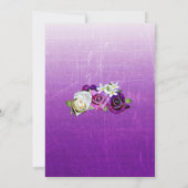 Invitations de mariage floral Rose violet (Dos)