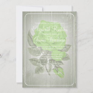 Invitations de mariage floral rustique à la chaux