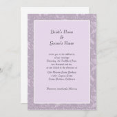 Invitations de mariage floral simple Lavender (Devant / Derrière)