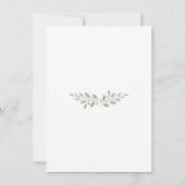 Invitations de mariage floral verdoyant (Dos)
