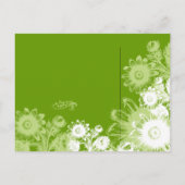 Invitations de mariage floral vert (Dos)