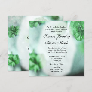 Invitations de mariage floral vert