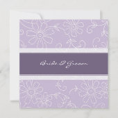 Invitations de mariage Floral violet et blanc (Devant)