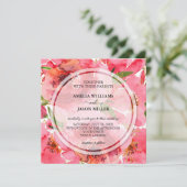 Invitations de mariage floral Watercolor (Debout devant)