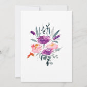 Invitations de mariage Floral Watercolor (Dos)
