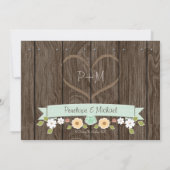 INVITATIONS DE MARIAGE FLORALE RUSTIQUE (Dos)
