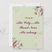 Invitations de mariage florales (Dos)