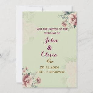 Invitations de mariage florales
