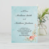 Invitations de mariage florales (Debout devant)