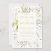 Invitations de mariage florales (Devant)