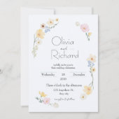 Invitations de mariage florales (Devant)