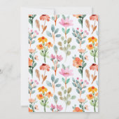 Invitations de mariage florales (Dos)