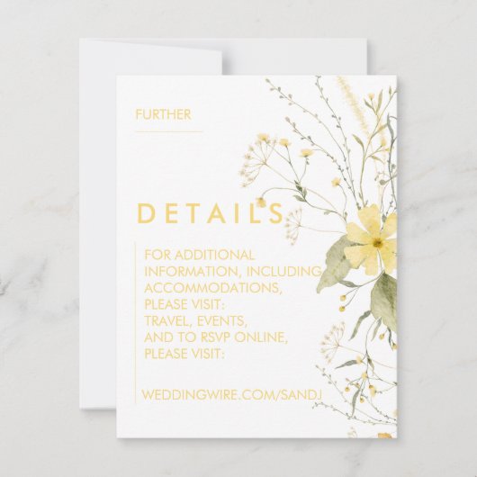 Invitations de mariage florales (Devant)