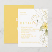 Invitations de mariage florales (Devant / Derrière)