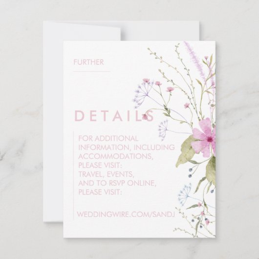 Invitations de mariage florales (Devant)